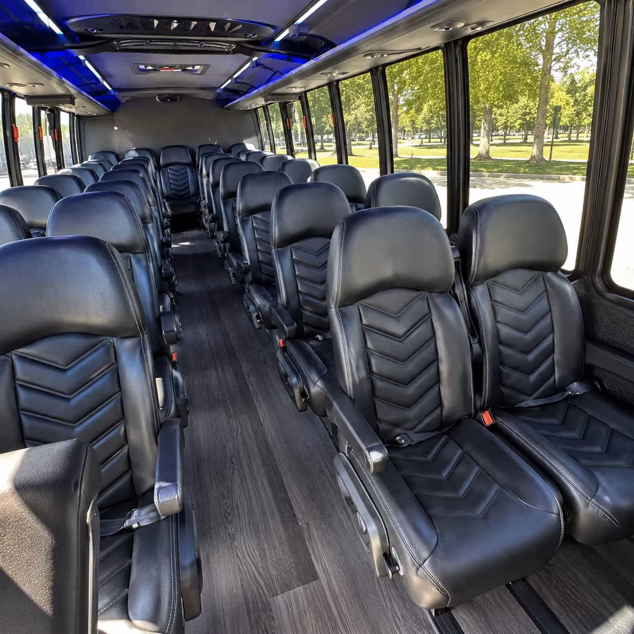 hillsboro 25 passenger minibus interior