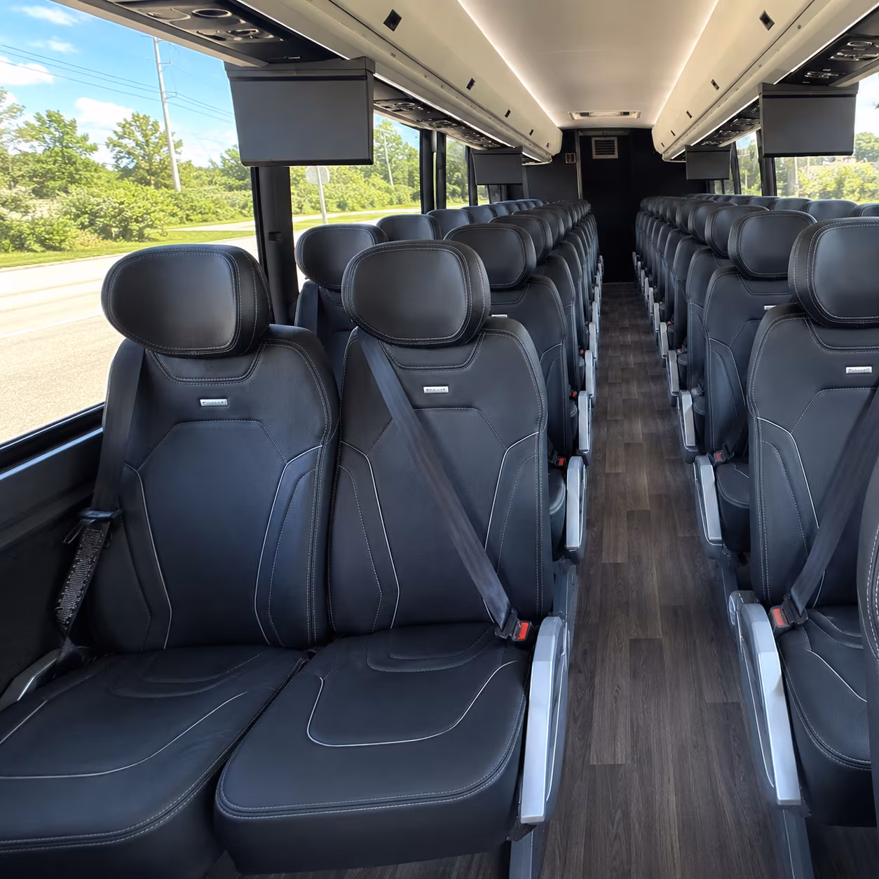 hillsboro 47 passenger charter bus inside